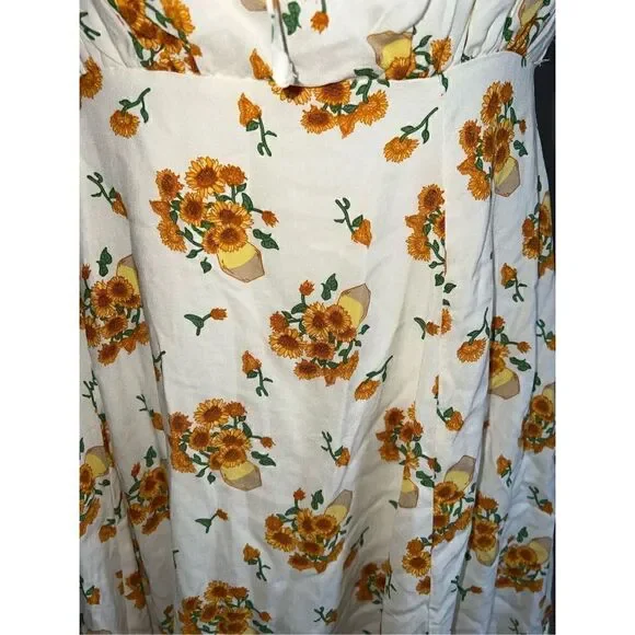 Sunflower Puff Sleeve Dress (Med) - Picture 6 of 9